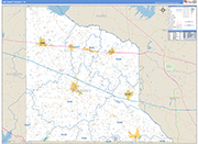Van Zandt County Wall Map Basic Style
